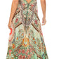 Sakkas Lizi Womens Maxi High-low Halter Handkerchief Long Dress Beach Party