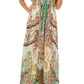 Sakkas Lizi Womens Maxi High-low Halter Handkerchief Long Dress Beach Party