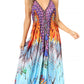 Sakkas Lizi Womens Maxi High-low Halter Handkerchief Long Dress Beach Party