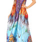 Sakkas Lizi Womens Maxi High-low Halter Handkerchief Long Dress Beach Party