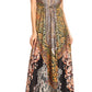 Sakkas Lizi Womens Maxi High-low Halter Handkerchief Long Dress Beach Party