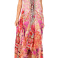 Sakkas Lizi Womens Maxi High-low Halter Handkerchief Long Dress Beach Party