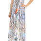 Sakkas Lizi Womens Maxi High-low Halter Handkerchief Long Dress Beach Party