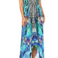 Sakkas Lizi Womens Maxi High-low Halter Handkerchief Long Dress Beach Party