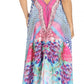 Sakkas Lizi Womens Maxi High-low Halter Handkerchief Long Dress Beach Party