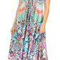 Sakkas Lizi Womens Maxi High-low Halter Handkerchief Long Dress Beach Party