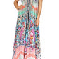 Sakkas Lizi Womens Maxi High-low Halter Handkerchief Long Dress Beach Party