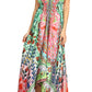 Sakkas Lizi Womens Maxi High-low Halter Handkerchief Long Dress Beach Party