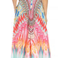 Sakkas Lizi Womens Maxi High-low Halter Handkerchief Long Dress Beach Party