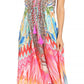 Sakkas Lizi Womens Maxi High-low Halter Handkerchief Long Dress Beach Party