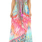 Sakkas Lizi Womens Maxi High-low Halter Handkerchief Long Dress Beach Party