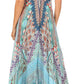 Sakkas Lizi Womens Maxi High-low Halter Handkerchief Long Dress Beach Party