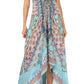 Sakkas Lizi Womens Maxi High-low Halter Handkerchief Long Dress Beach Party