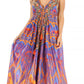 Sakkas Lizi Womens Maxi High-low Halter Handkerchief Long Dress Beach Party