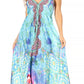 Sakkas Lizi Womens Maxi High-low Halter Handkerchief Long Dress Beach Party