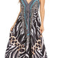 Sakkas Lizi Womens Maxi High-low Halter Handkerchief Long Dress Beach Party