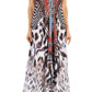 Sakkas Lizi Womens Maxi High-low Halter Handkerchief Long Dress Beach Party