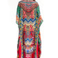 Sakkas Jabari Women's Maxi Short Sleeve Long Beach Kaftan Dress Boho Loose Gown
