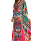 Sakkas Jabari Women's Maxi Short Sleeve Long Beach Kaftan Dress Boho Loose Gown