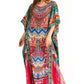 Sakkas Jabari Women's Maxi Short Sleeve Long Beach Kaftan Dress Boho Loose Gown
