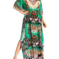 Sakkas Jabari Women's Maxi Short Sleeve Long Beach Kaftan Dress Boho Loose Gown