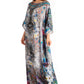 Sakkas Jabari Women's Maxi Short Sleeve Long Beach Kaftan Dress Boho Loose Gown