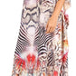 Sakkas Jabari Women's Maxi Short Sleeve Long Beach Kaftan Dress Boho Loose Gown