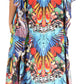 Sakkas Jabari Women's Maxi Short Sleeve Long Beach Kaftan Dress Boho Loose Gown