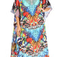 Sakkas Jabari Women's Maxi Short Sleeve Long Beach Kaftan Dress Boho Loose Gown
