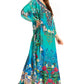 Sakkas Jabari Women's Maxi Short Sleeve Long Beach Kaftan Dress Boho Loose Gown