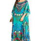 Sakkas Jabari Women's Maxi Short Sleeve Long Beach Kaftan Dress Boho Loose Gown