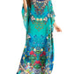 Sakkas Jabari Women's Maxi Short Sleeve Long Beach Kaftan Dress Boho Loose Gown
