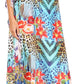 Sakkas Jabari Women's Maxi Short Sleeve Long Beach Kaftan Dress Boho Loose Gown