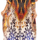 Sakkas Jabari Women's Maxi Short Sleeve Long Beach Kaftan Dress Boho Loose Gown