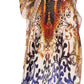 Sakkas Jabari Women's Maxi Short Sleeve Long Beach Kaftan Dress Boho Loose Gown