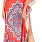 Sakkas Jabari Women's Maxi Short Sleeve Long Beach Kaftan Dress Boho Loose Gown