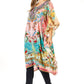 Sakkas Jenni Women's Mid Length Boho Caftan Kaftan Dress Cover up Flowy Rhinestone