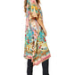 Sakkas Jenni Women's Mid Length Boho Caftan Kaftan Dress Cover up Flowy Rhinestone