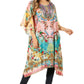 Sakkas Jenni Women's Mid Length Boho Caftan Kaftan Dress Cover up Flowy Rhinestone