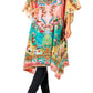 Sakkas Jenni Women's Mid Length Boho Caftan Kaftan Dress Cover up Flowy Rhinestone