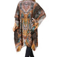 Sakkas Jenni Women's Mid Length Boho Caftan Kaftan Dress Cover up Flowy Rhinestone
