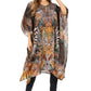 Sakkas Jenni Women's Mid Length Boho Caftan Kaftan Dress Cover up Flowy Rhinestone