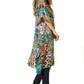 Sakkas Jenni Women's Mid Length Boho Caftan Kaftan Dress Cover up Flowy Rhinestone