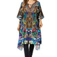 Sakkas Jenni Women's Mid Length Boho Caftan Kaftan Dress Cover up Flowy Rhinestone