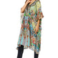 Sakkas Jenni Women's Mid Length Boho Caftan Kaftan Dress Cover up Flowy Rhinestone