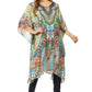 Sakkas Jenni Women's Mid Length Boho Caftan Kaftan Dress Cover up Flowy Rhinestone