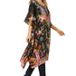 Sakkas Jenni Women's Mid Length Boho Caftan Kaftan Dress Cover up Flowy Rhinestone