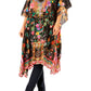 Sakkas Jenni Women's Mid Length Boho Caftan Kaftan Dress Cover up Flowy Rhinestone