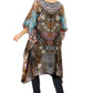 Sakkas Jenni Women's Mid Length Boho Caftan Kaftan Dress Cover up Flowy Rhinestone