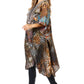 Sakkas Jenni Women's Mid Length Boho Caftan Kaftan Dress Cover up Flowy Rhinestone